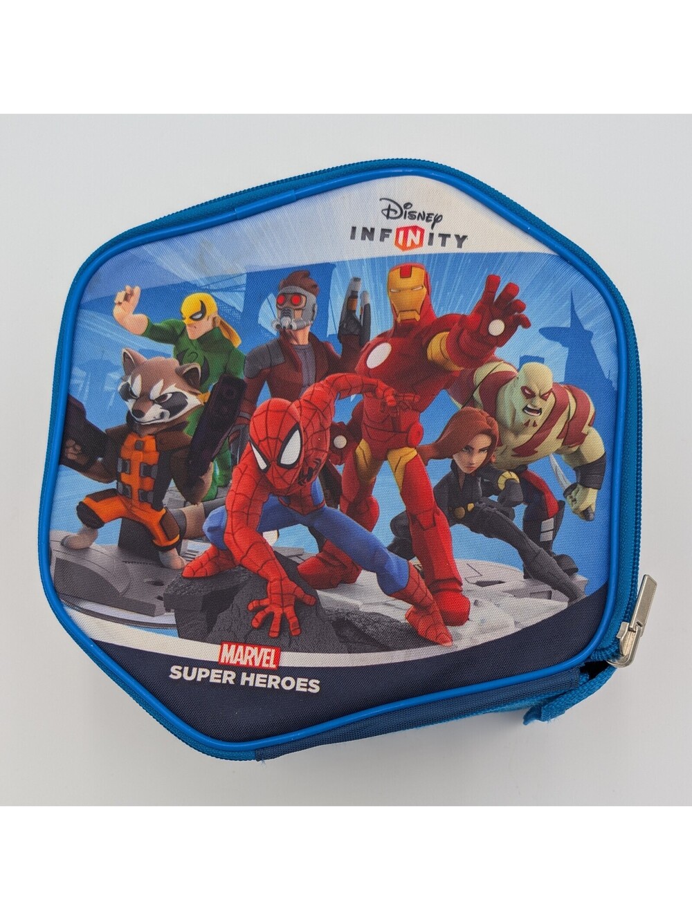 Disney Infinity 2.0 Marvel Tech Zone Hexagonal Blue Storage Bag